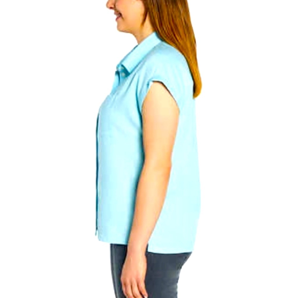 Orvis ladies linen blend short sleeve shirt - Picture 2 of 5